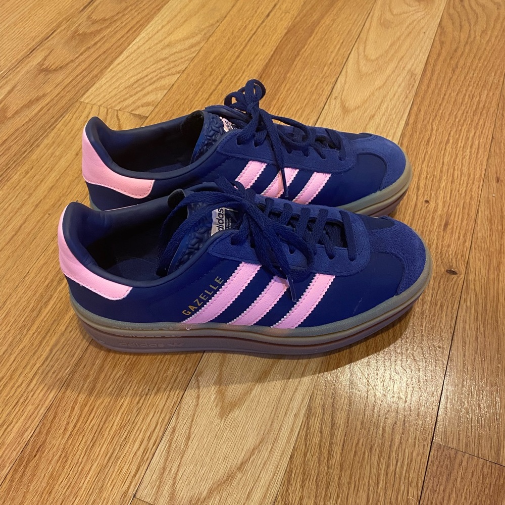 Adidas Original Gazelle Bold 'Blue Pink Spark'